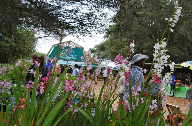 flowered entrance and sign 768x507