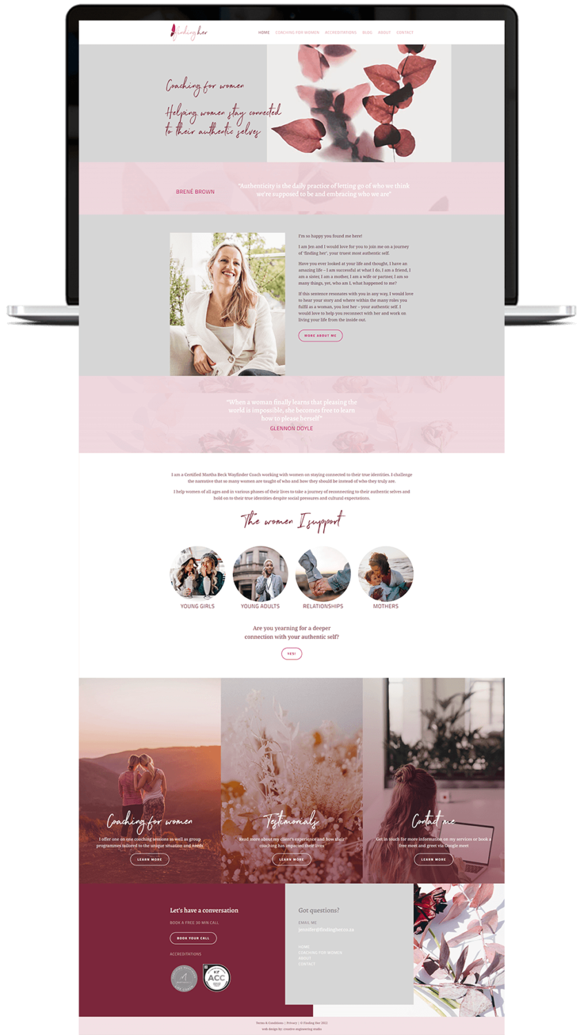 Finding Her Website - Creative Engineering Studio