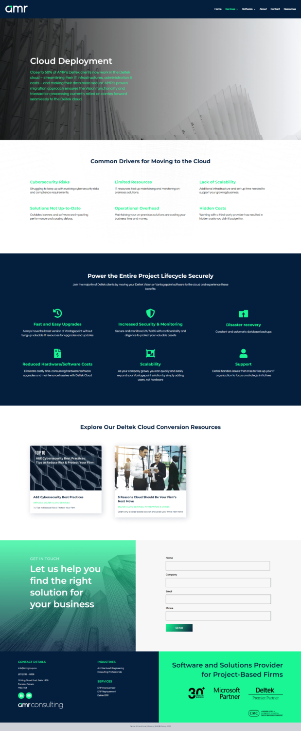 AMR Consulting Website - Creative Engineering Studio