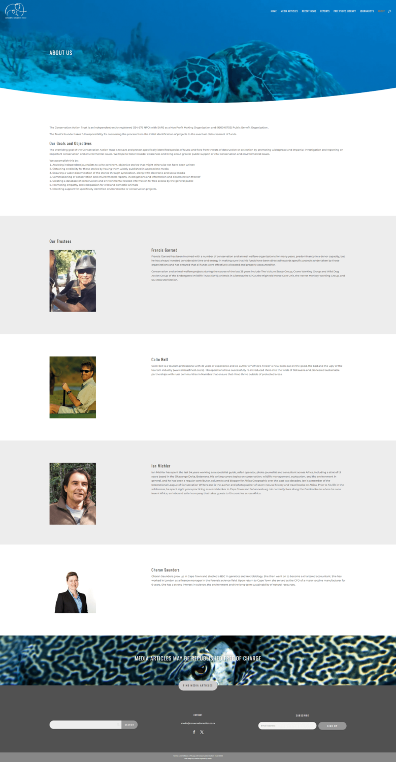 Conservation Action Website - Creative Engineering Studio